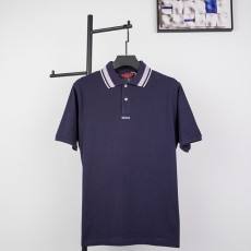 구찌 레터링 폴로 네이비 반팔티