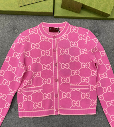 구찌 코튼 자가드 가디건