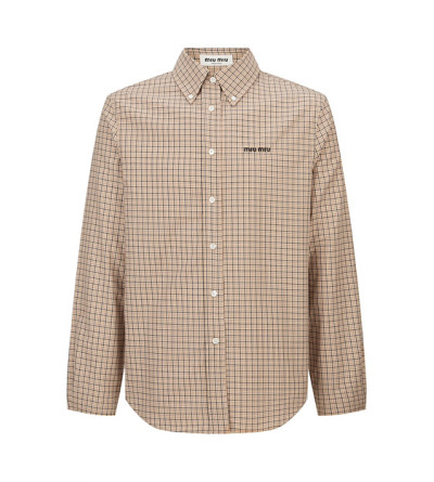 미우미우 체크 긴팔 셔츠