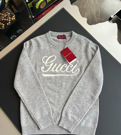 구찌 로고 라운드 니트