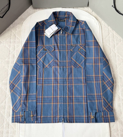 발렌시아가 체크 집업 자켓