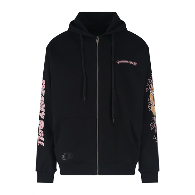 크롬하츠 프린팅 집업 후드