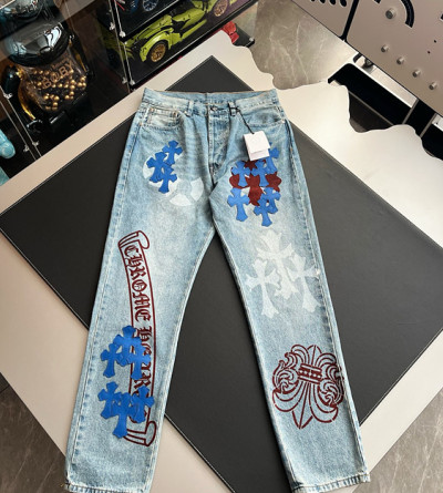 크롬하츠 패치 데님 팬츠