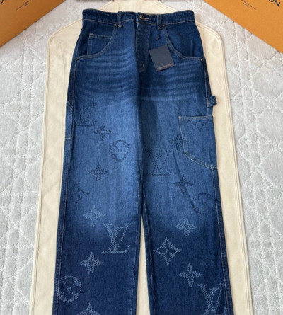 루이비통 플라워패턴 데님 팬츠