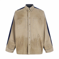 발렌시아가 컬러배색 긴팔 셔츠