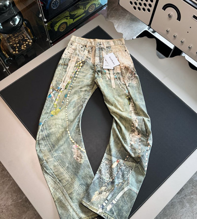 아크네스튜디오 프린팅 데님 팬츠