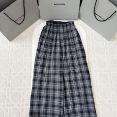발렌시아가 체크 팬츠