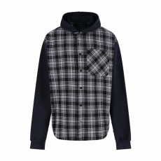 발렌시아가 체크 후드