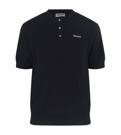 미우미우 스몰 로고 니트 반팔